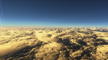 3D Rendered Fantasy Alien Landscape - 3D Illustration