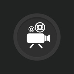 Videocamera icon. Record symbol vector icon for website design, mobile app, ui. Social media multimedia communication digital marketing internet web and connect theme. Vector Illustration.