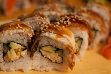 Sushi. Rolls. close up