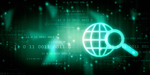 search button 2d illustration