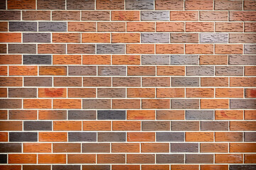 Red decorative brick in the wall as an  background.