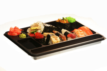 japanese traditional sushi close up