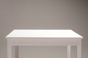 light wooden empty table surface, background beige dark