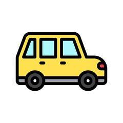 transportation icons related car for private transportation vectors with editable stroke,