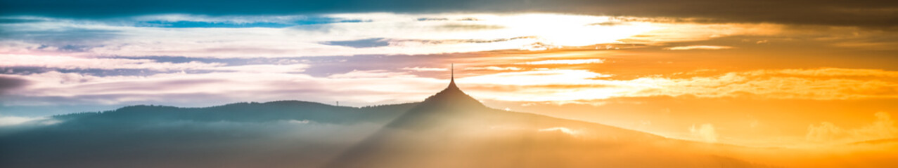 Jested ridge evening panorama