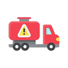 Naklejka premium transportation icons related fuel tank or truck with tires vectors in flat style,