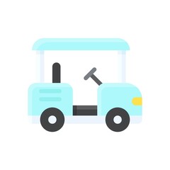 transportation icons related golf or club car with light vectors in flat style,