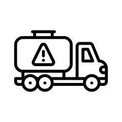 transportation icons related fuel tank or truck with tires vectors in lineal style,