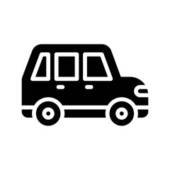 transportation icons related car for private transportation vectors in solid design,