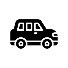 transportation icons related car for private transportation vectors in solid design,