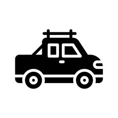 transportation icons related car or jeep for private transportation vectors in solid design,