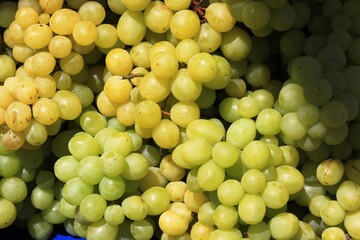 Grapes at a market stall