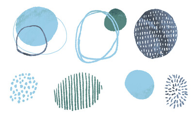 Hand drawn shapes background vector