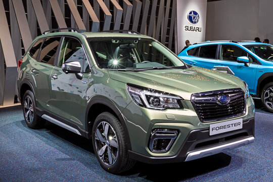 Subaru Forester suv car at the 89th Geneva International Motor Show. Geneva, Switzerland - March 5, 2019.