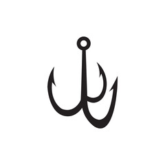 Fishing hook icon design template vector isolated