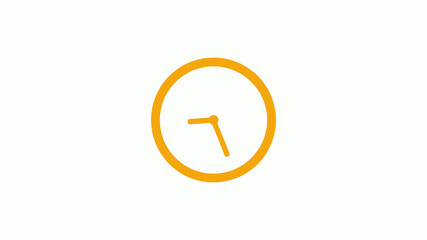 New orange color 12 hours clock icon without trick,clock icon