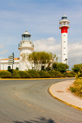 Faro de la playa de El Rompido, municipio de Cartaya, en la provincia de Huelva.