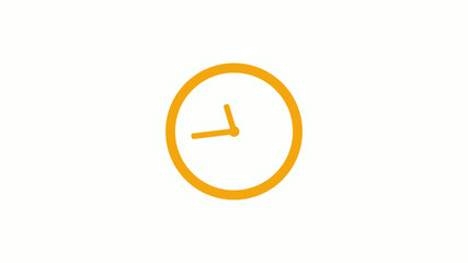 New orange color 12 hours clock icon without trick,clock icon