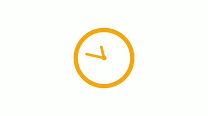 New orange color 12 hours clock icon without trick,clock icon