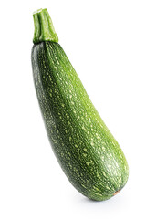 Fresh zucchini squashe isolated on white background.