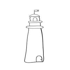 lighthouse icon. Outline lighthouse vector icon for web design isolated on white background.