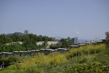 Obraz premium Hanyang Doseonggil Seoul Hanyang Wall Walkway, Seoul 한양도성길