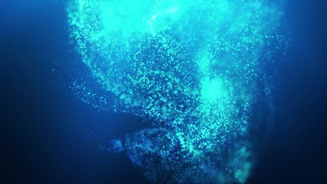 Underwater Bubbles Simulation Animation 01 with Bokeh