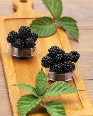 delicious autumn blackberries on the table