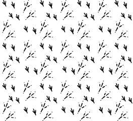 Obraz premium Pattern with drawn bird prints
