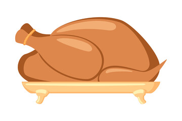 Cartoon roasted turkey