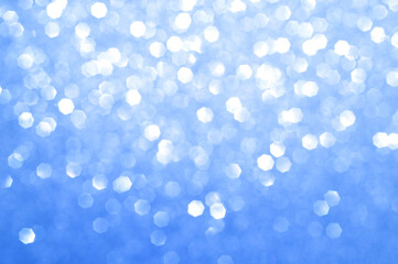Colorful abstract blurred blue background,  glitter texture christmas
