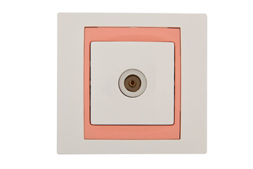 Electric switch on white background