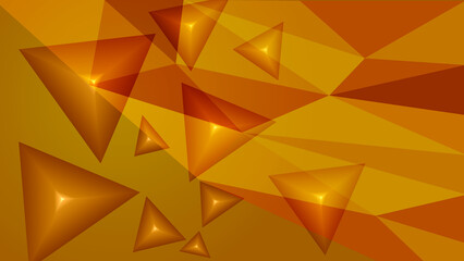 Triangle light gold background for presentation