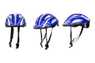 Safety helmet for cycling, skateboard and inline skates isolated on white background.