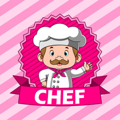 The reward for the chef with the pink banner