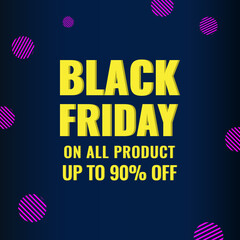 Black Friday promotion modern banner with abstract geometric background. Sale offer concept.