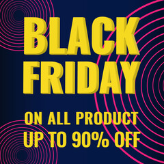 Black Friday promotion modern abstract geometric banner. Sale offer concept.