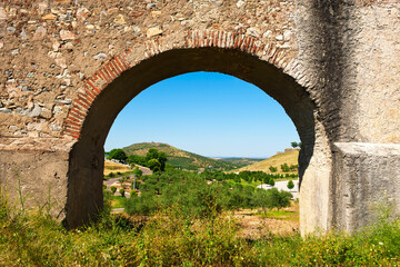 Fototapeta na wymiar Elvas, Amoreira Aqueduct, Detail, Alentejo, Portugal