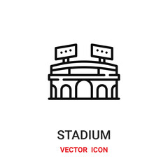 stadium icon vector symbol. stadium symbol icon vector for your design. Modern outline icon for your website and mobile app design.