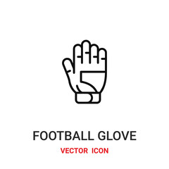 football glove icon vector symbol. football glove symbol icon vector for your design. Modern outline icon for your website and mobile app design.