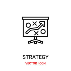 Strategy vector icon. Modern, simple flat vector illustration for website or mobile app.Business or sport strategy symbol, logo illustration. Pixel perfect vector graphics