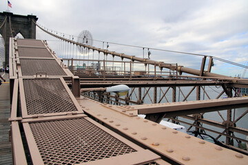 Die Brooklyn-Bridge verbindet Manhattan mit Brooklyn. New York City, New York, USA