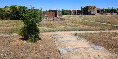 Sao Cucufate roman ruins, Temple and Bishop’s villa, Vila de Frades, Vidigueira, Alentejo, Portugal