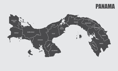 Panama provinces map