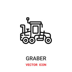 grabber icon vector symbol. grabe symbol icon vector for your design. Modern outline icon for your website and mobile app design.