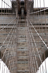 Die Brooklyn-Bridge verbindet Manhattan mit Brooklyn. New York City, New York, USA