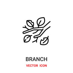 branch icon vector symbol. branch symbol icon vector for your design. Modern outline icon for your website and mobile app design.