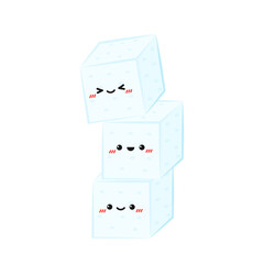 White sugar vector. White sugar character design. Sugar character.
