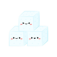White sugar vector. White sugar character design. Sugar character.