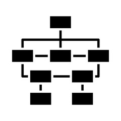 data box chart icon, silhouette style